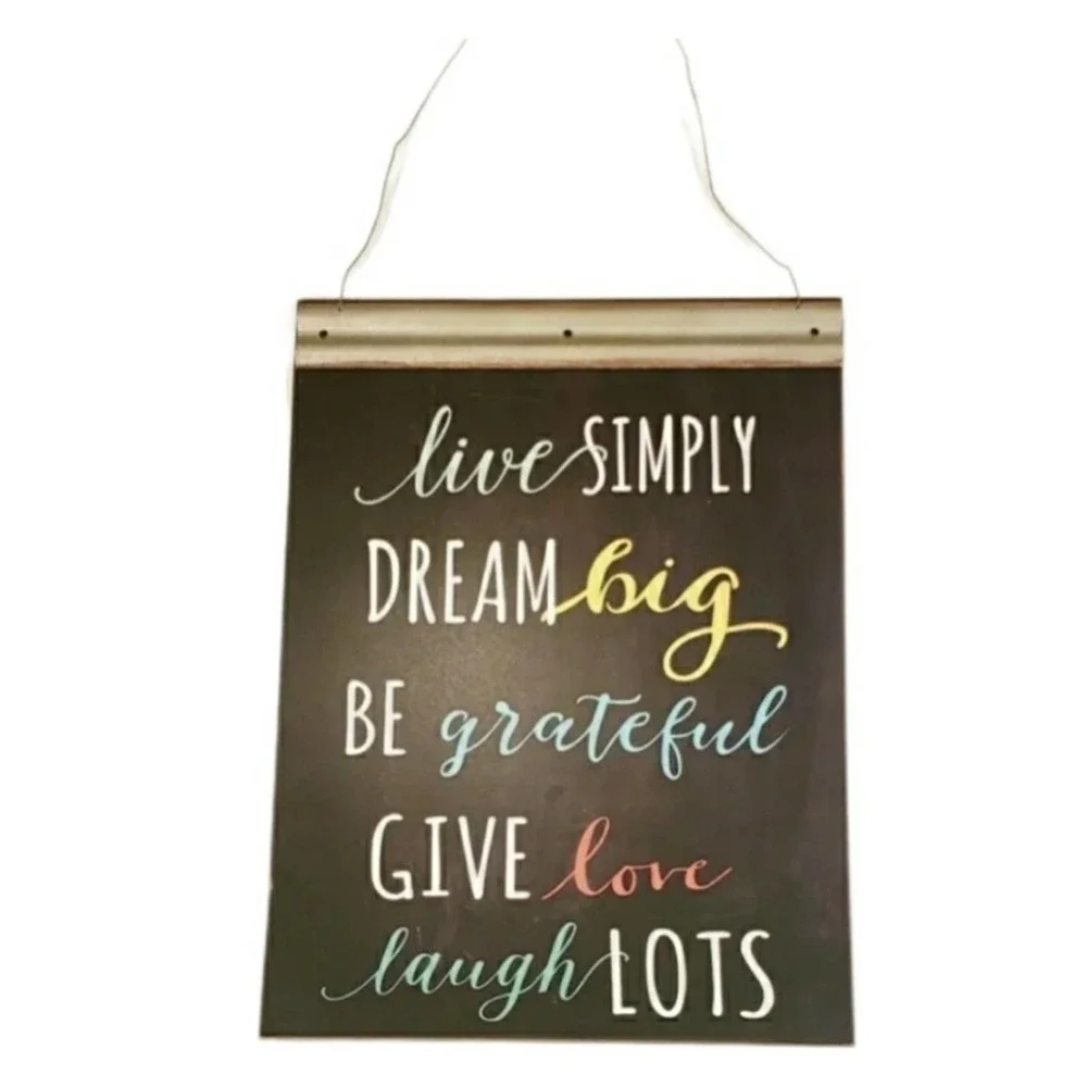 Live Simply Dream Big Be Grateful Wall Art Home Decor‎ Rustic